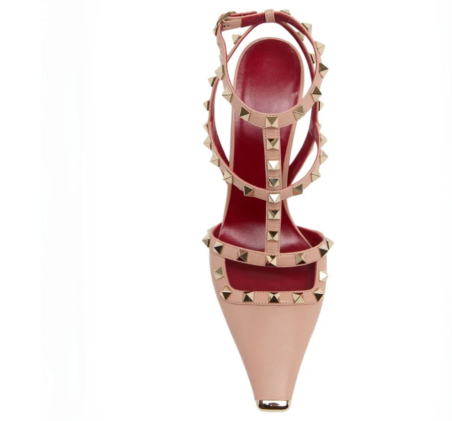 Chic Rivet Strap Sandals
