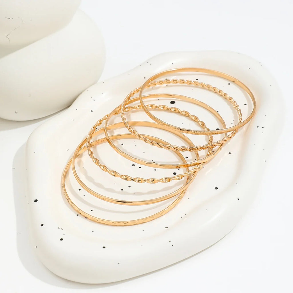 6Pcs/Set Vintage Elegance Bangle