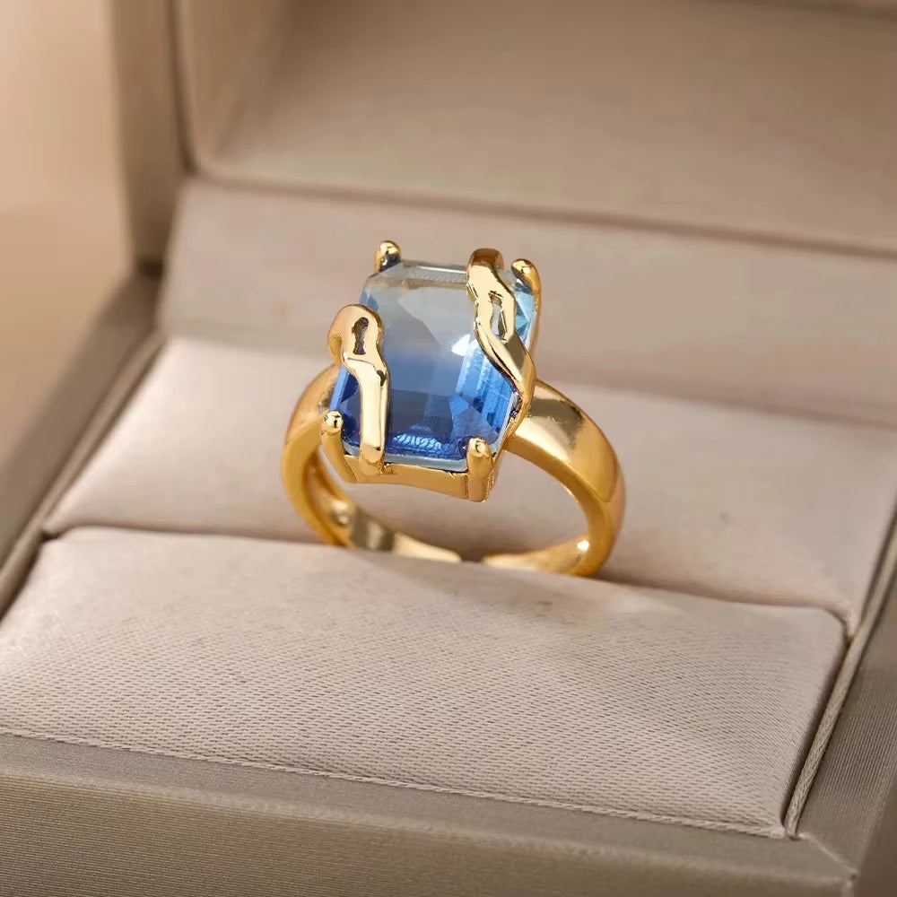 Vintage Blue Zircon Ring