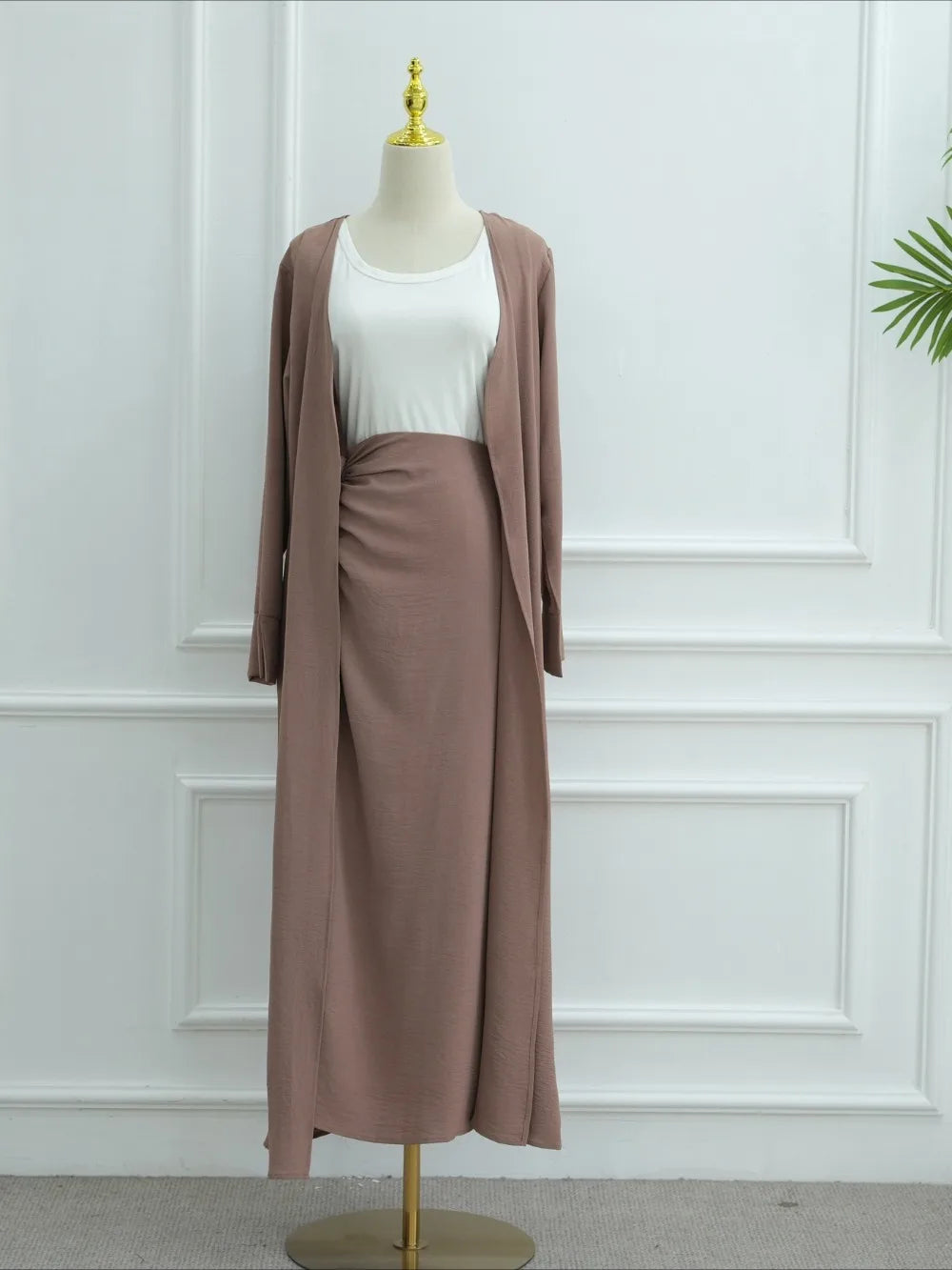 Dubai Abaya Cardigan & Skirt Set