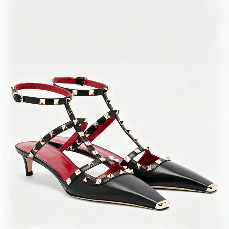 Chic Rivet Strap Sandals