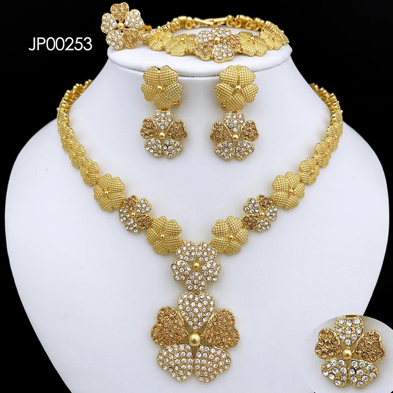 Royal Bloom Gold Jewelry Set