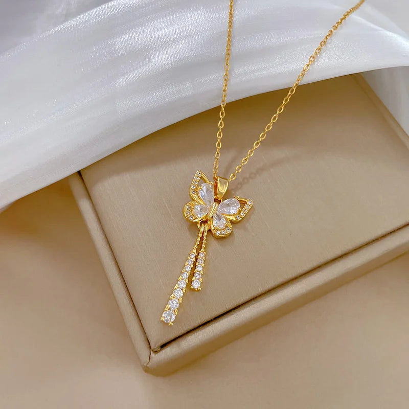 Flutter Charm Pendant Necklace