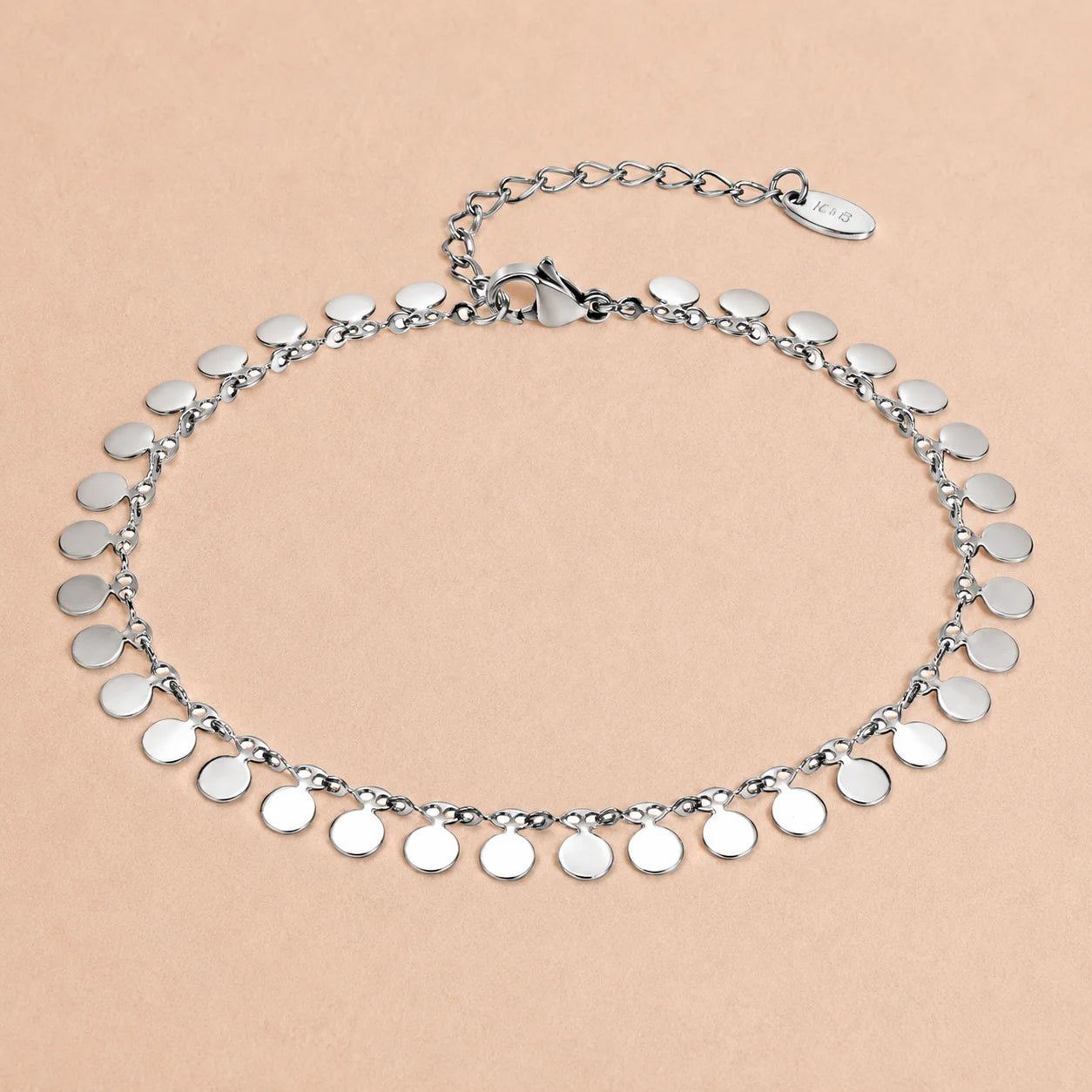 Full-gloss Disc Tassel Anklet