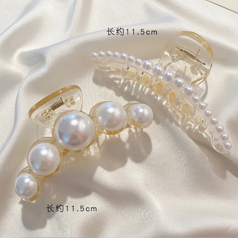 Korean Pearl Acrylic Shark Clip
