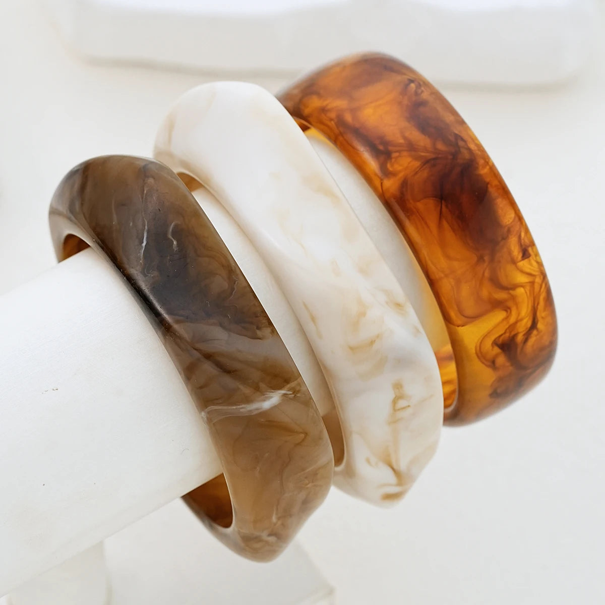 3Pcs/Set Vintage Resin Bangle