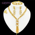 Dubai Gold Tassel Jewellery Set