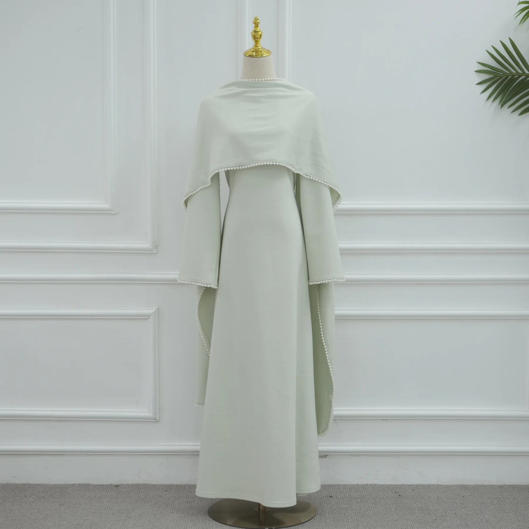 Puff Sleeve Kimono Kaftan Abaya Dress