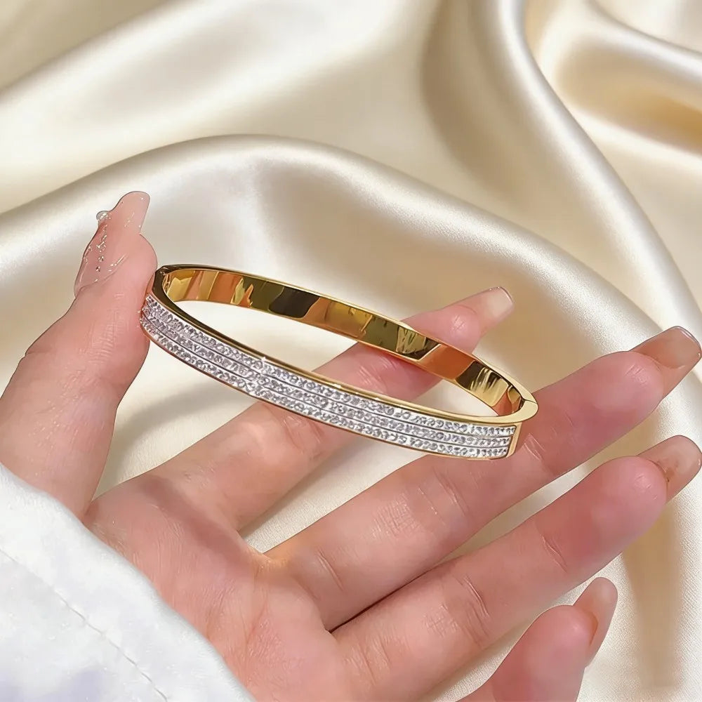 Golden Radiance Zircon Bangle