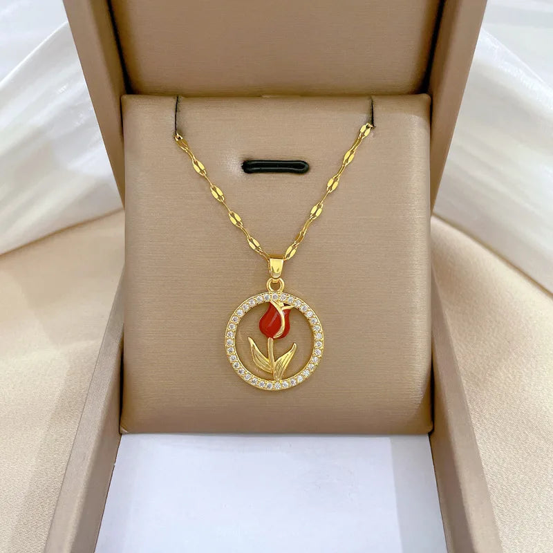 Flutter Charm Pendant Necklace
