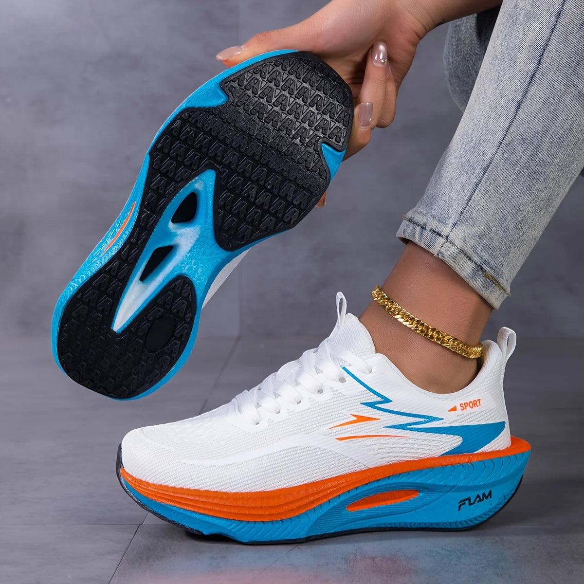 Women's Air Mesh Sneakers – Lightweight Printed Lace-Up Shoes