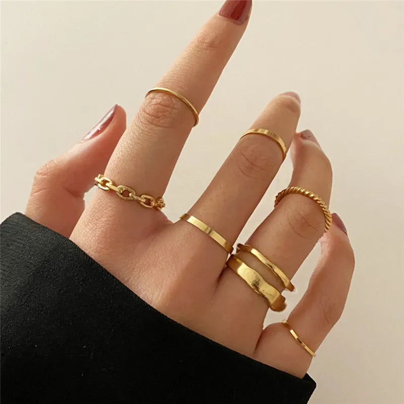 Crystal Glow Gold Ring