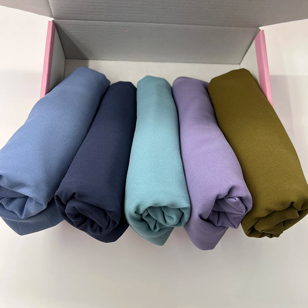 Bubble Chiffon Hijab – Elegant Lightweight Scarf | 86 Colors