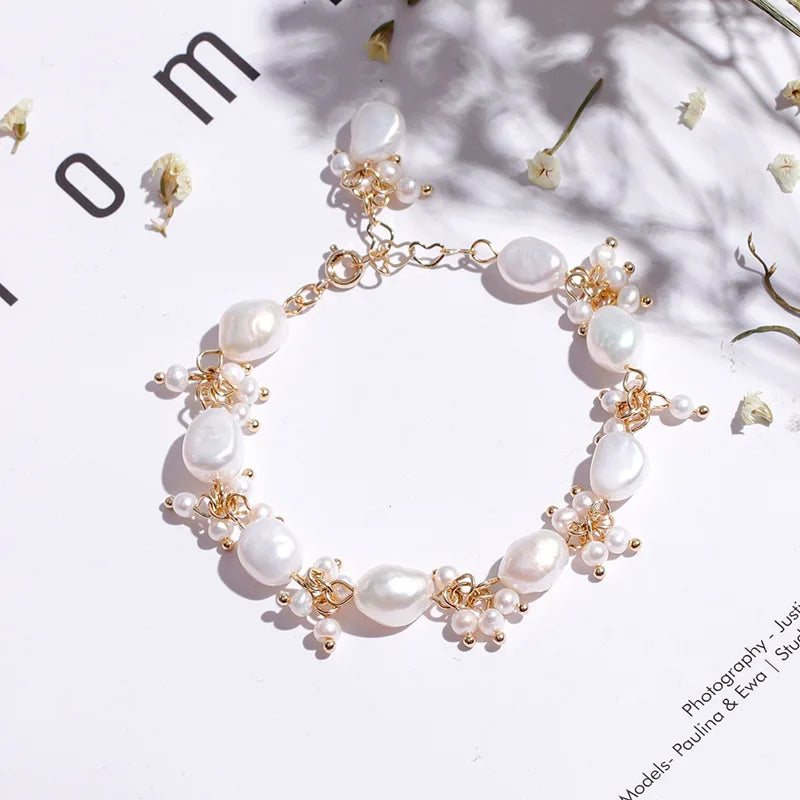 Baroque Pearl Gold Bracelet