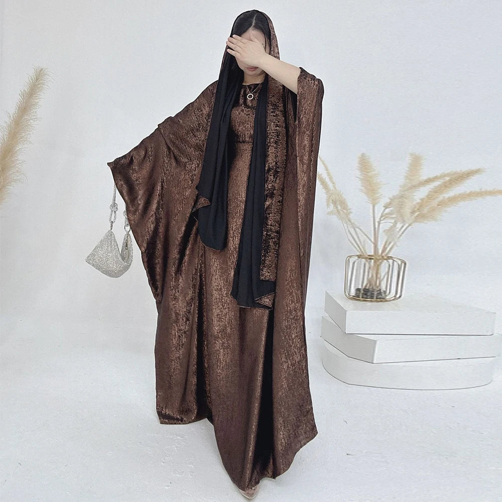 Butterfly Batwing Shiny Kaftan Abaya