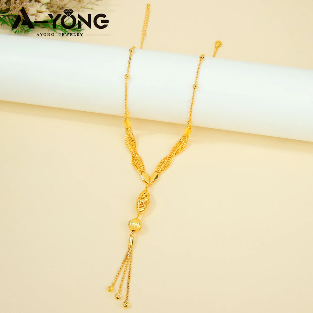Royal Tassel Gold Necklace