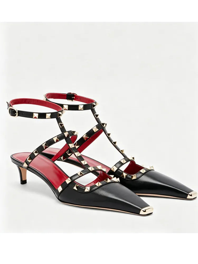 Chic Rivet Strap Sandals