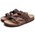 Cork Footbed Double Buckle Sandals
