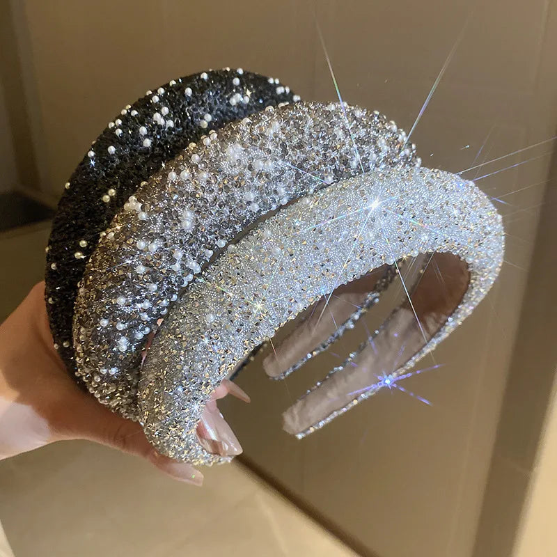 Rhinestone Pearl Wedding Headband