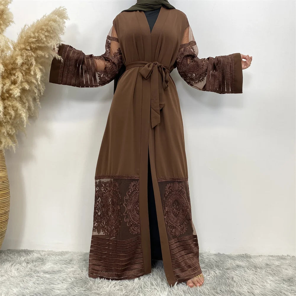 Gold Rhinestone Luxury Kaftan Abaya Dashiki Dress