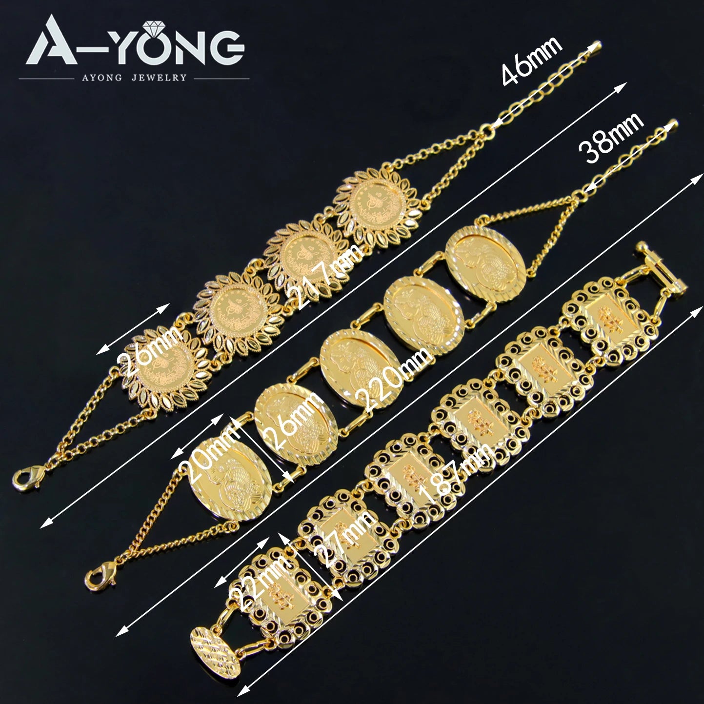 21K Gold-Plated Italian Cuff Bangle