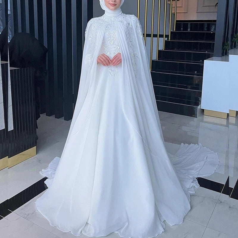 Veloura Grace Modest Chiffon Wedding Dress