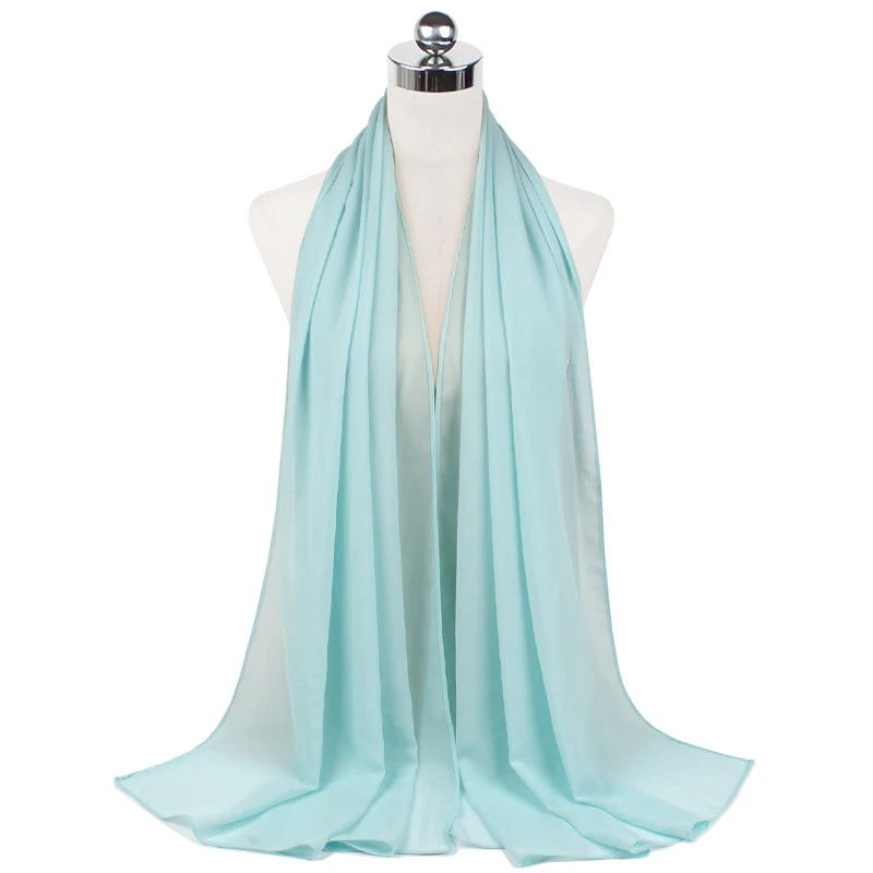 Signature Chiffon Hijab – Soft Lightweight Headscarf | 60 Colors