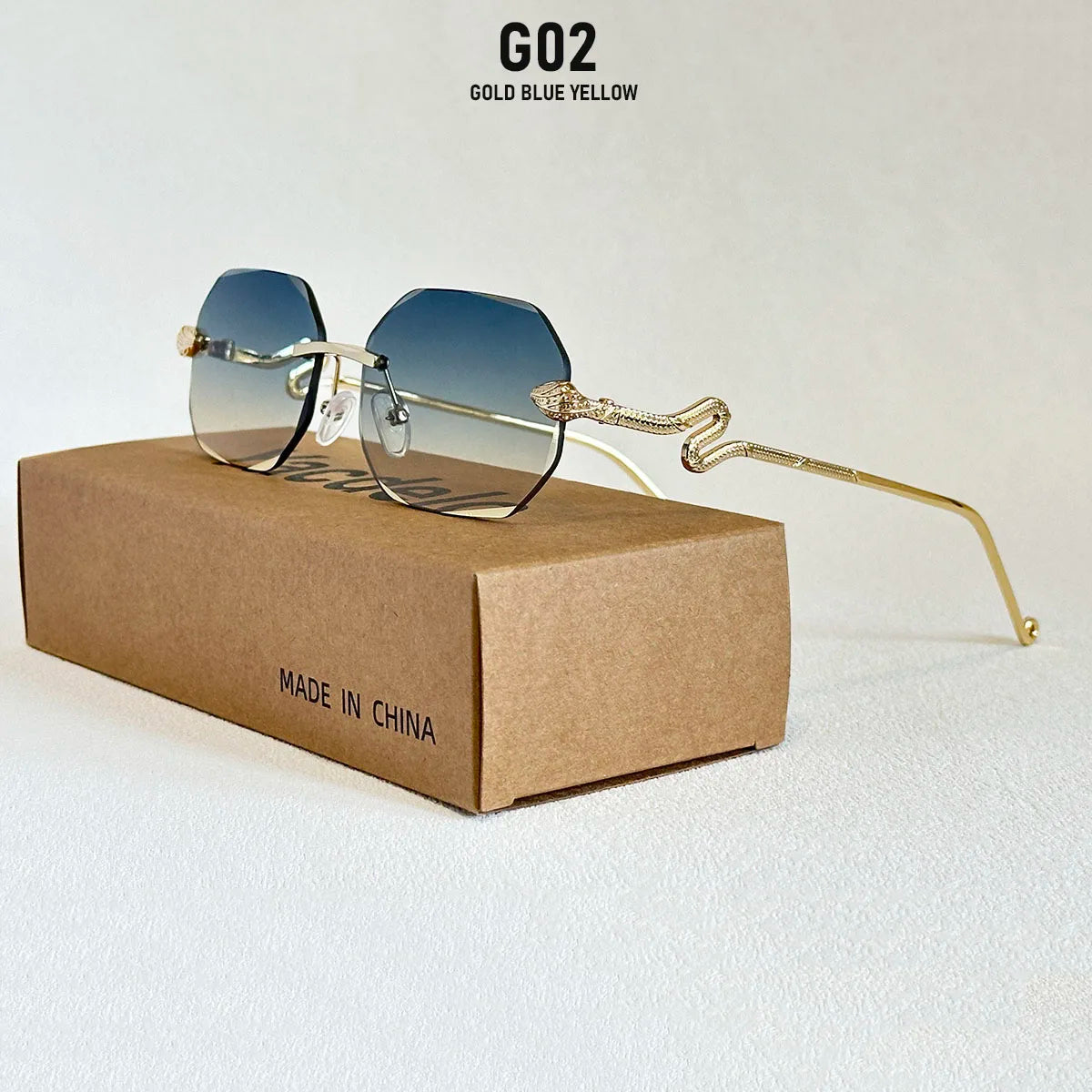 Luxury Sunglasses Women Designer Oculos UV400 protection Sunglasses Rimless Sunglass Vintage Lentes Vacation Outdoor Glasses New
