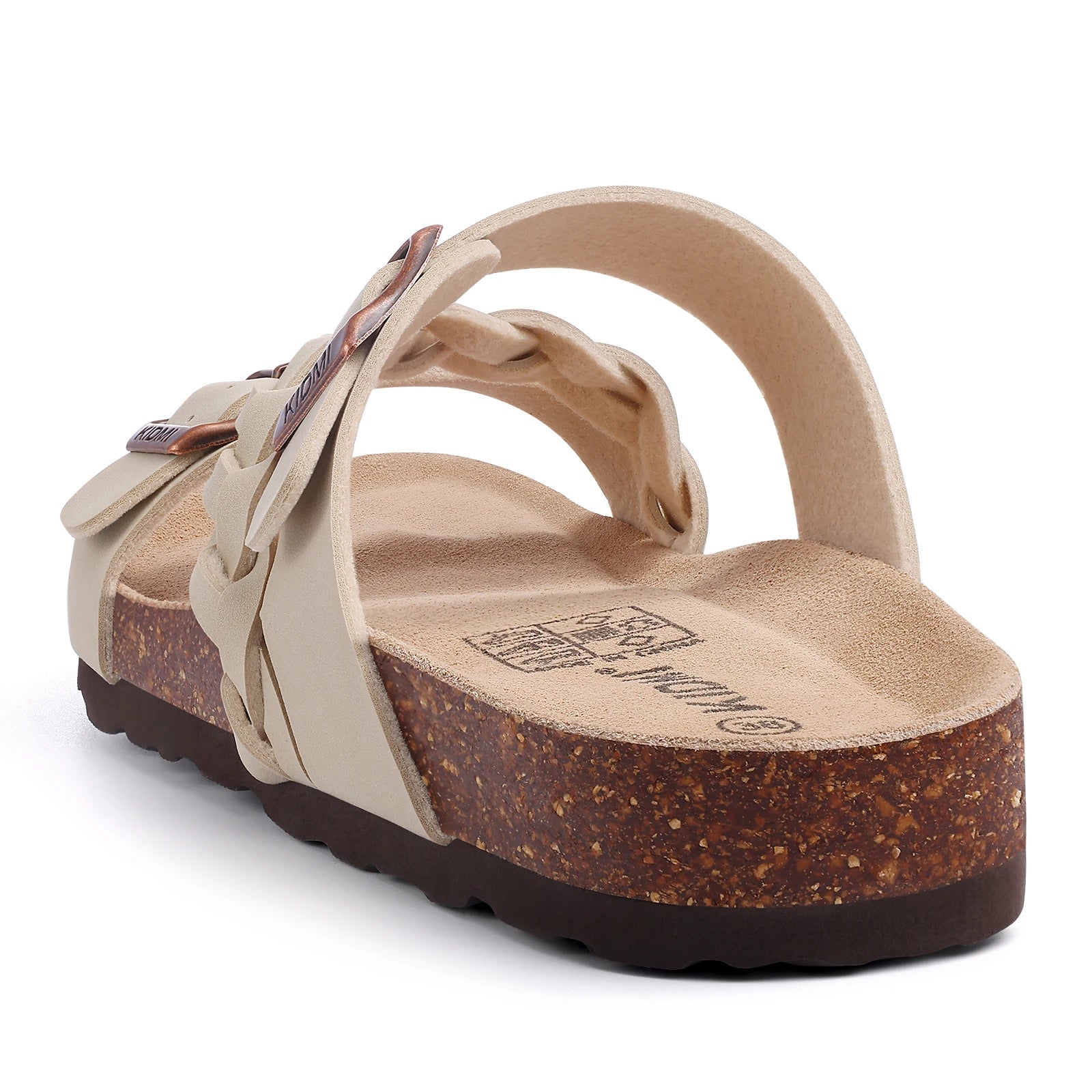 Cork Footbed Double Buckle Sandals