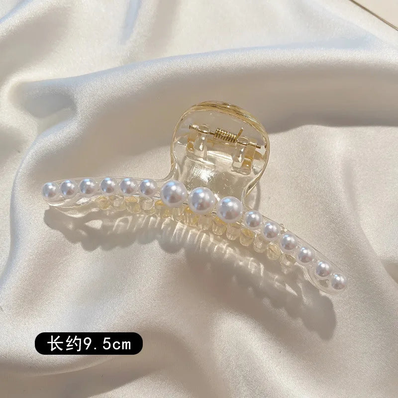 Korean Pearl Acrylic Shark Clip