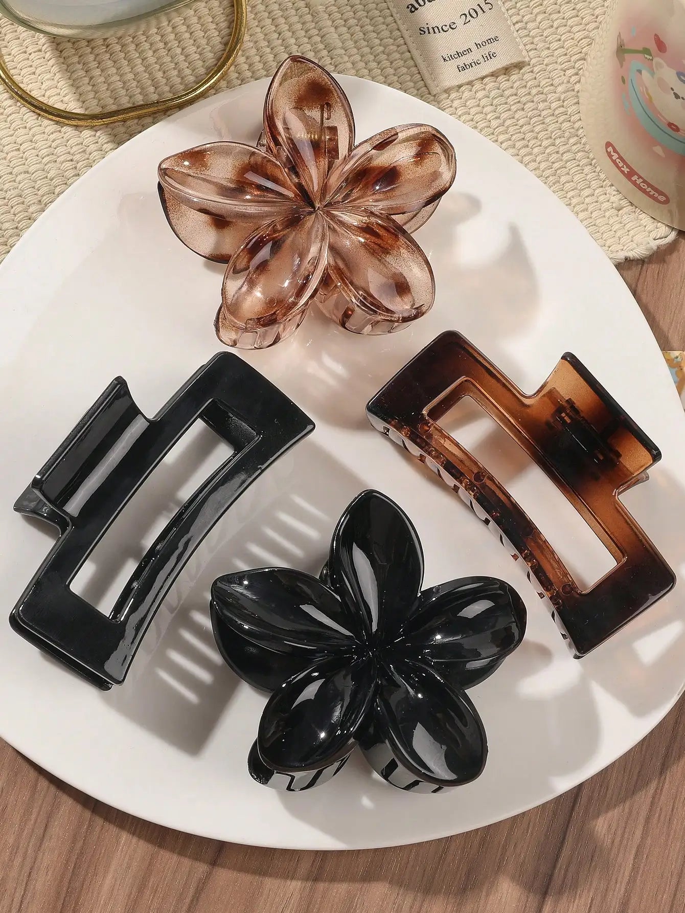 4Pcs Elegant Hair Claw Clip Set