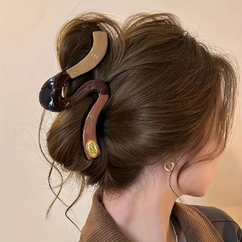 4-Piece Wavy Shark Claw Hair Clips Set