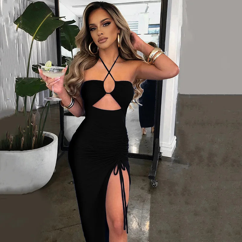 Velvet Night Midi Dress