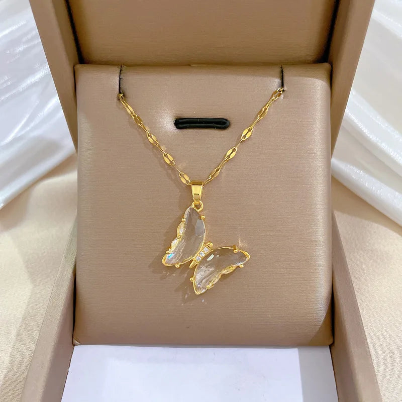 Flutter Charm Pendant Necklace