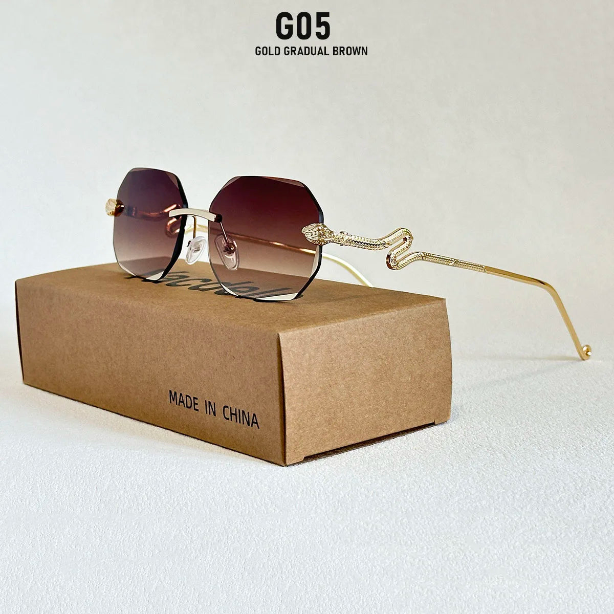 Luxury Sunglasses Women Designer Oculos UV400 protection Sunglasses Rimless Sunglass Vintage Lentes Vacation Outdoor Glasses New