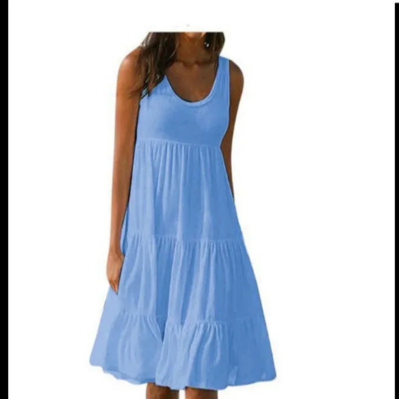 Boho Breeze Ruffle Dress