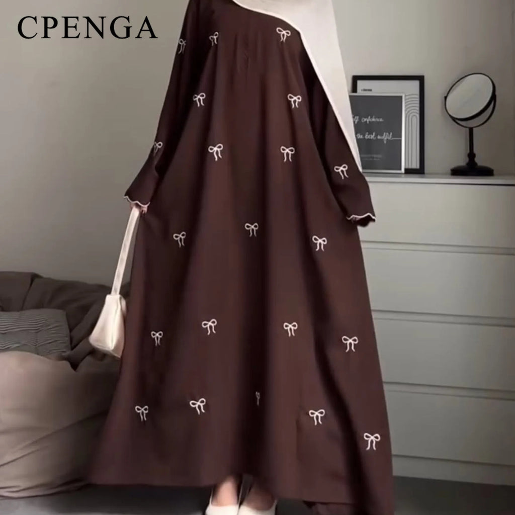 Butterfly Embroidery Luxury Dubai Abaya Kaftan