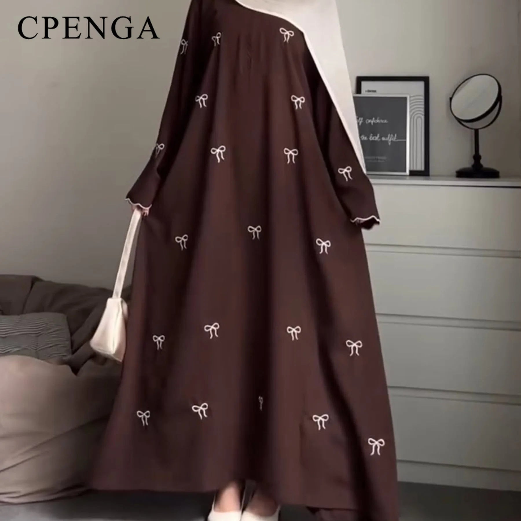 Butterfly Embroidery Luxury Dubai Abaya Kaftan