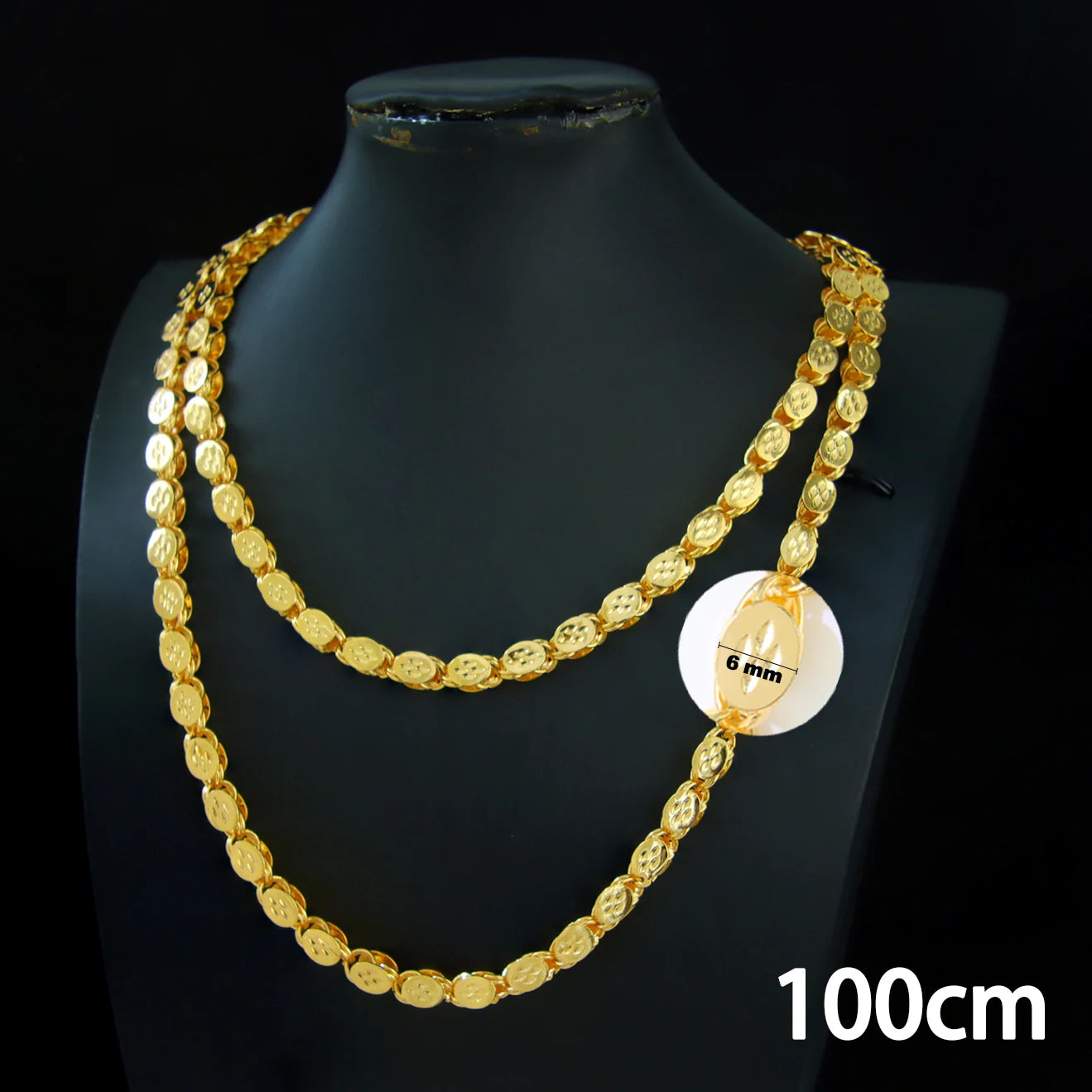 Arabic Wedding Long Gold Necklace