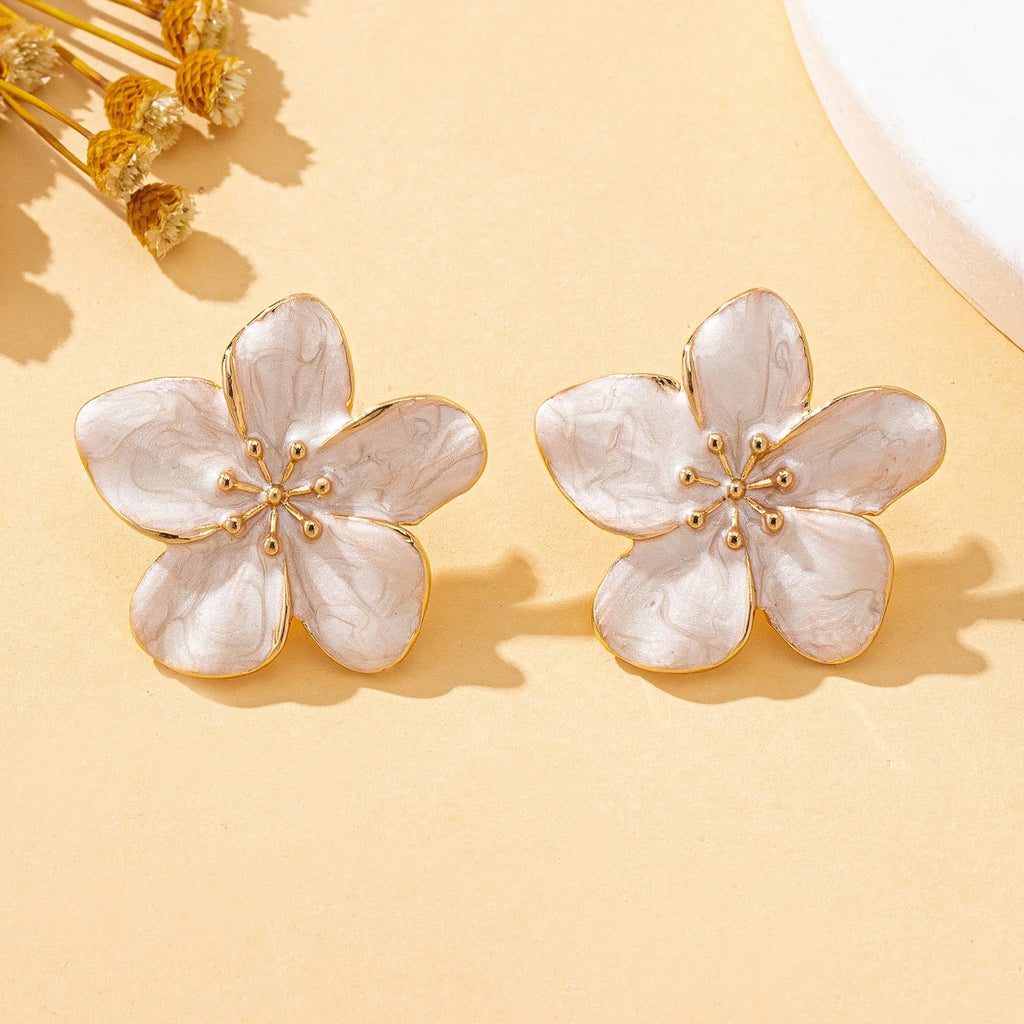 Golden Blossom Stud Earrings