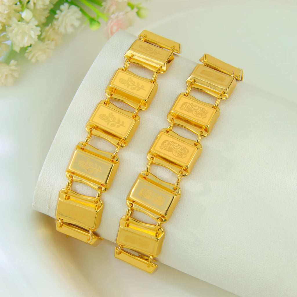 21K Gold-Plated Italian Cuff Bangle