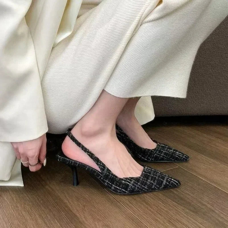 Knitted Platform Stiletto Sandals