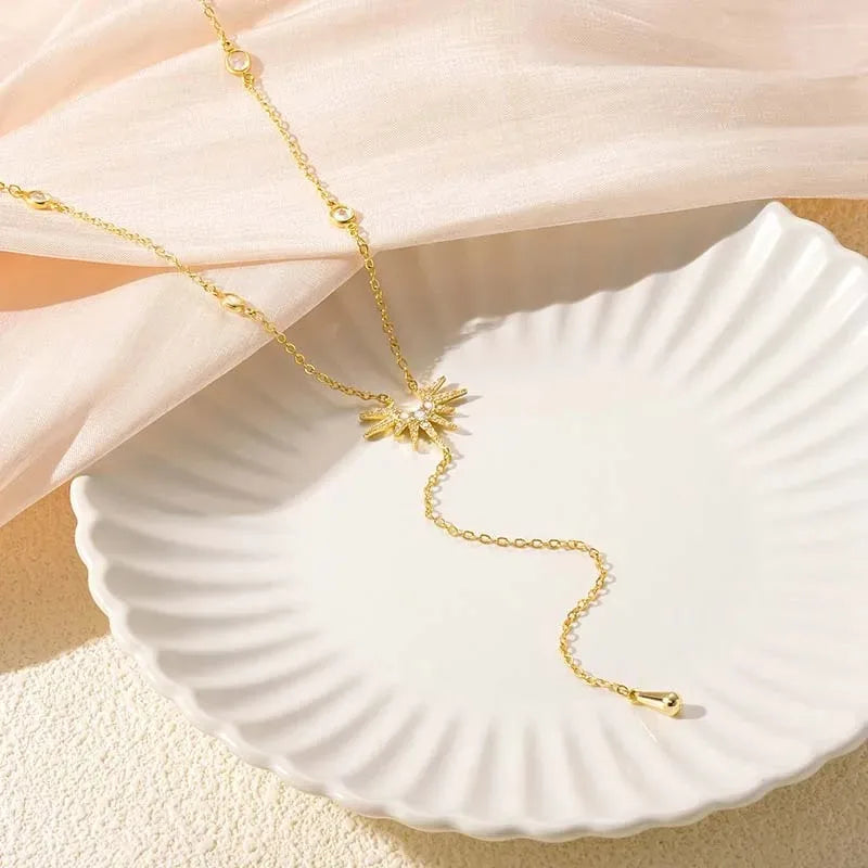 Elegant Y Pendant Necklace