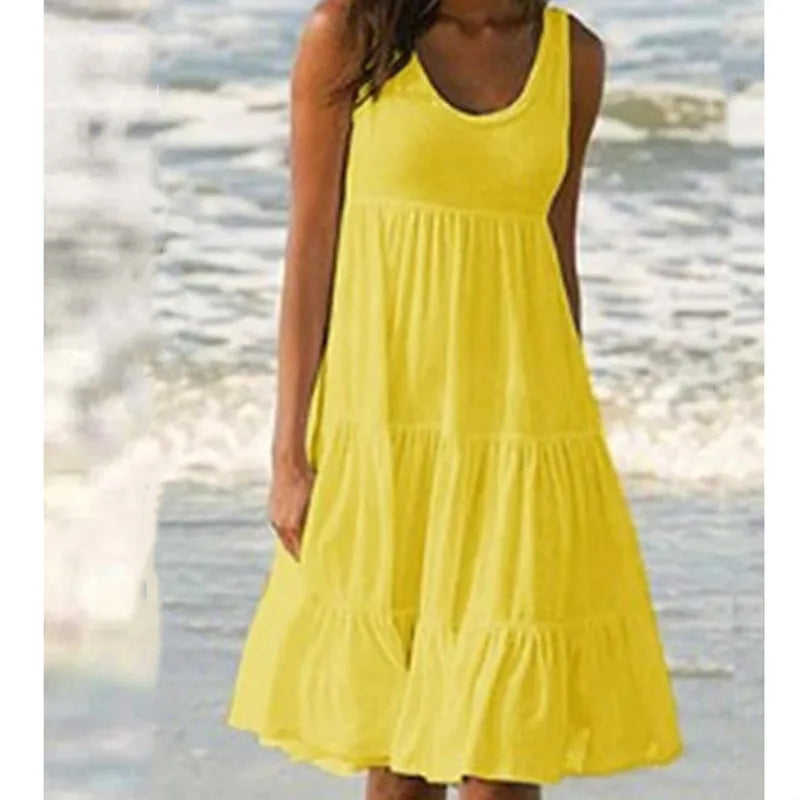 Boho Breeze Ruffle Dress
