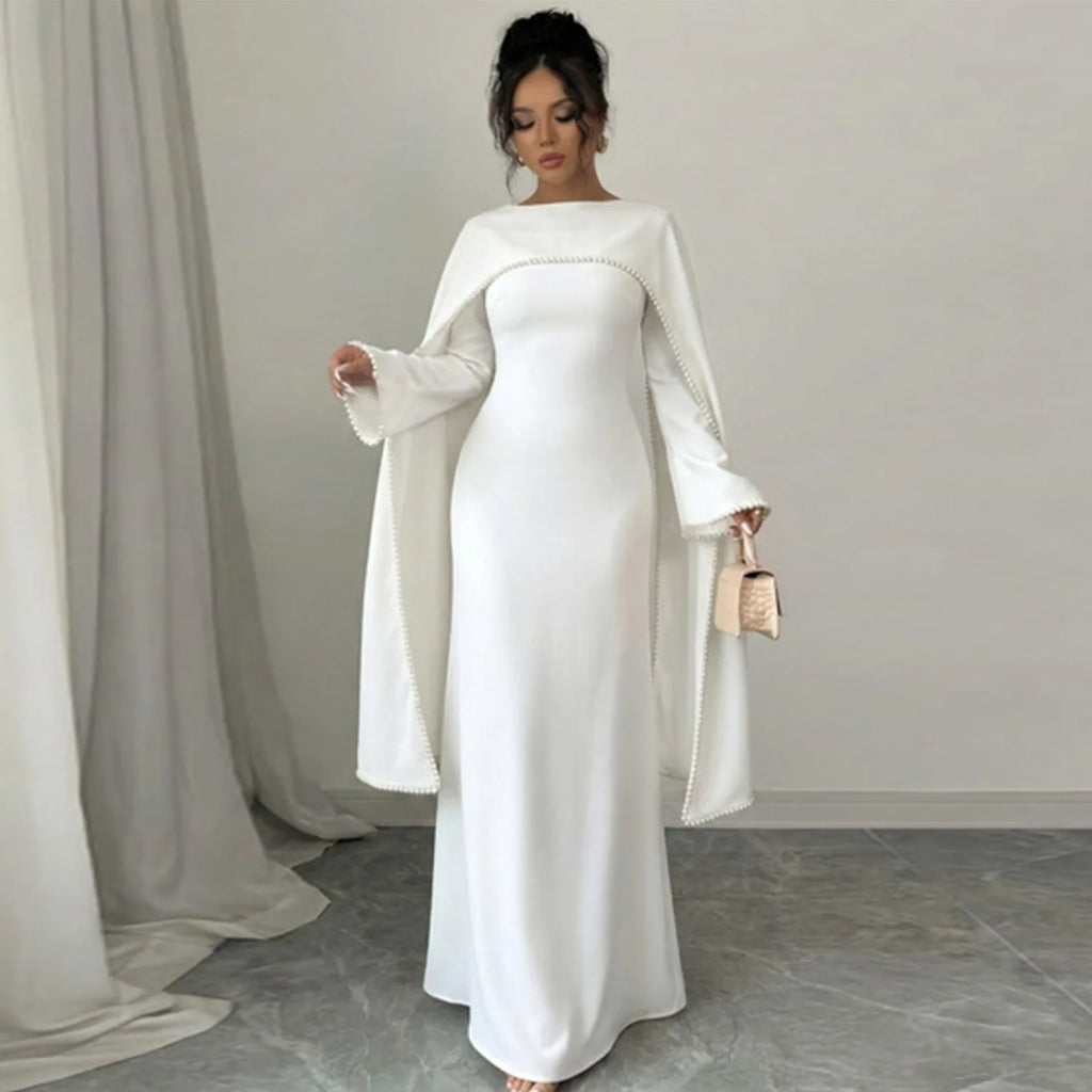 Puff Sleeve Kimono Kaftan Abaya Dress