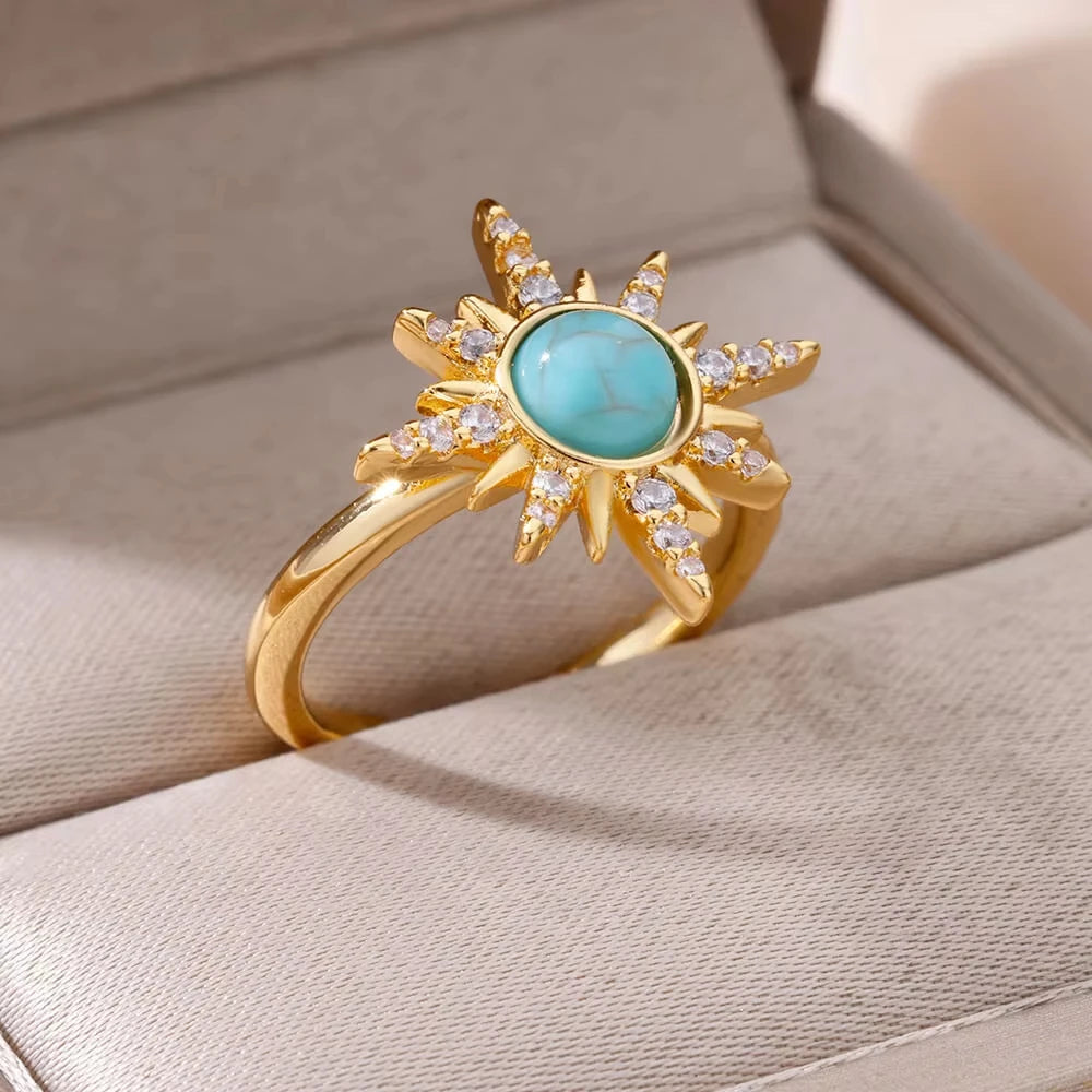 Vintage Blue Zircon Ring