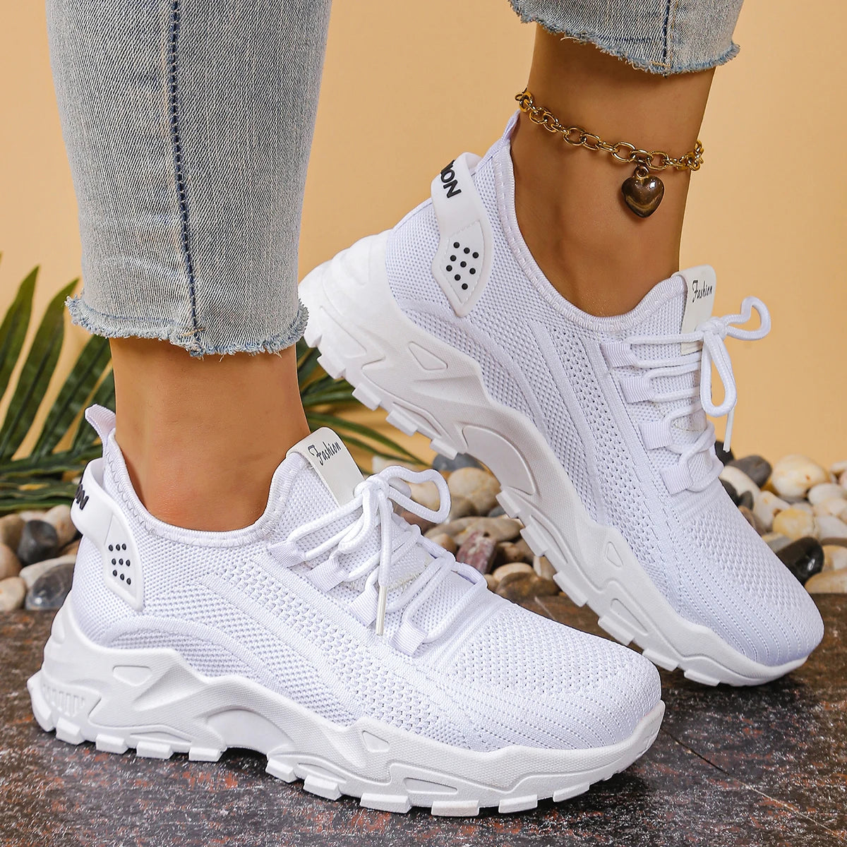Women's Lace-Up Shoes – Elegant Low-Profile Casual Footwear