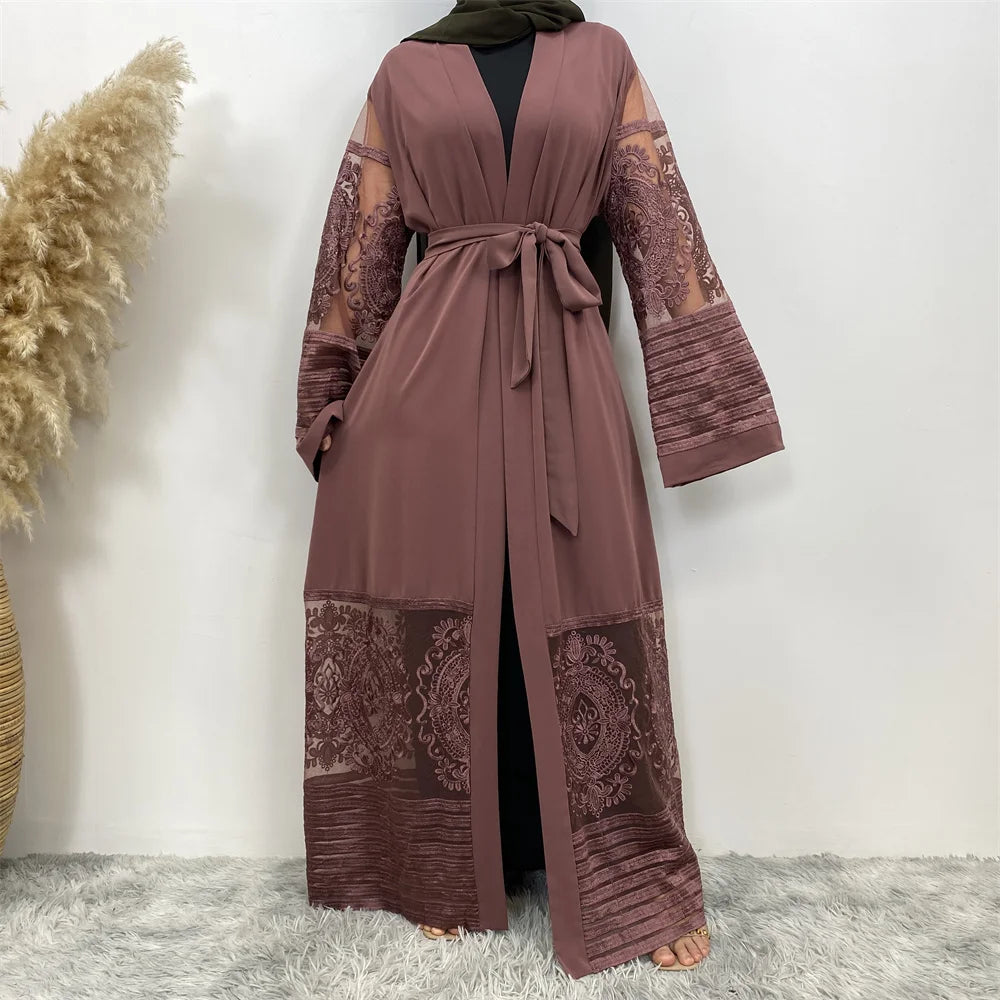 Gold Rhinestone Luxury Kaftan Abaya Dashiki Dress