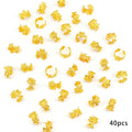40-Piece Vine Leaf Alloy Hair Braid Rings