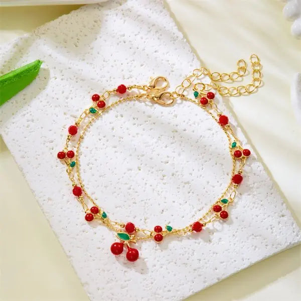 Heart Link Charm Bracelet